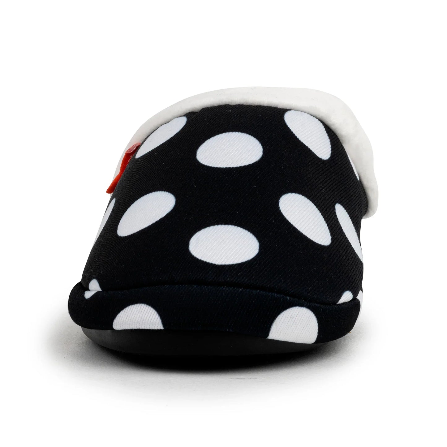 Archline Orthotic Slippers - Slip On Scuffs Black Polkadot