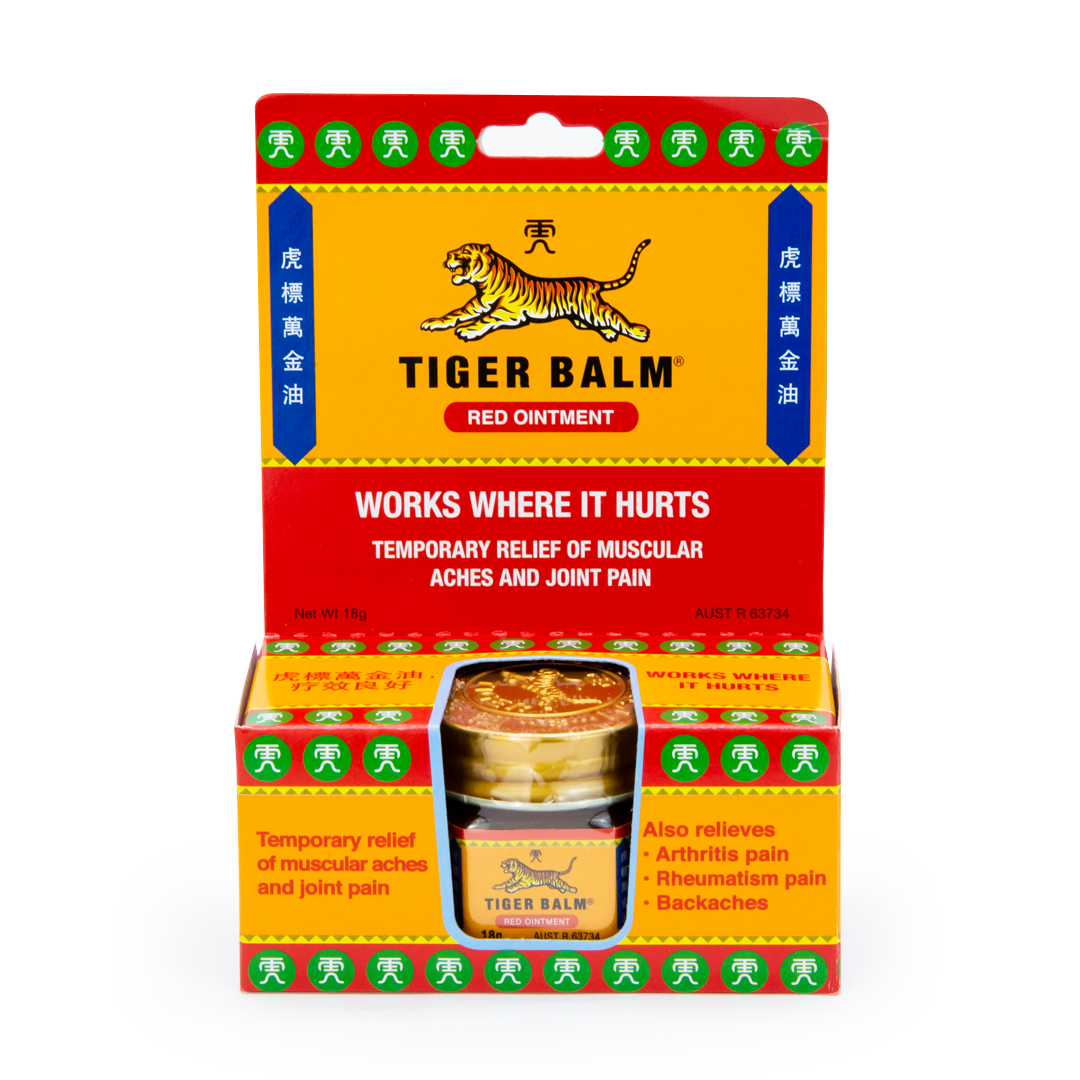Tiger Balm Red - Fast-Acting Pain Relief Balm for Muscle Aches & Joint Pain