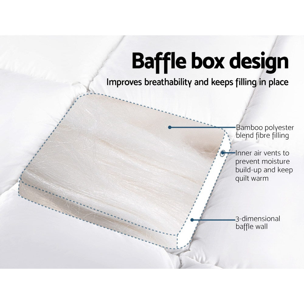 Mattress Topper Pillowtop Bamboo Double