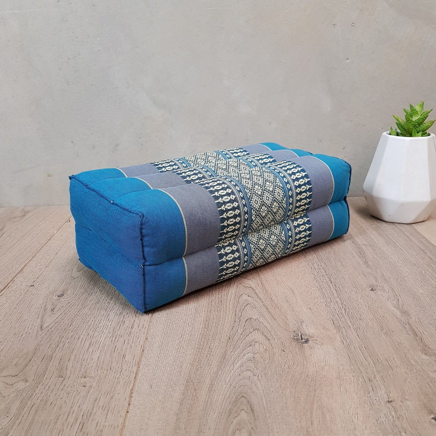 Jumbo Thai Triangle Pillow Three-Fold Day Bed with Arm/Leg Rest Block – Handmade Kapok Lounge Set