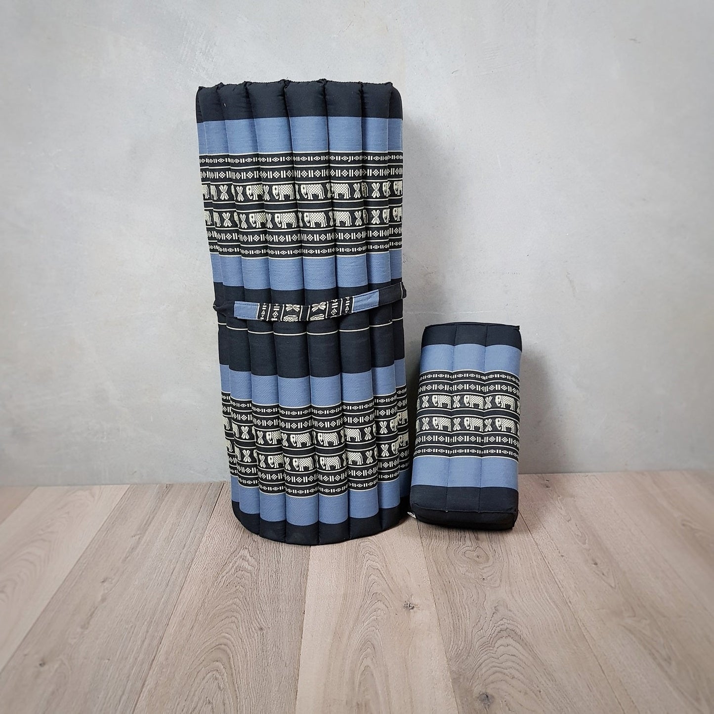 Roll Up Foldable Mattress + Kapok Pillow Block Set – Handmade Thai Daybed & Yoga Mat | Allergen-Free Support