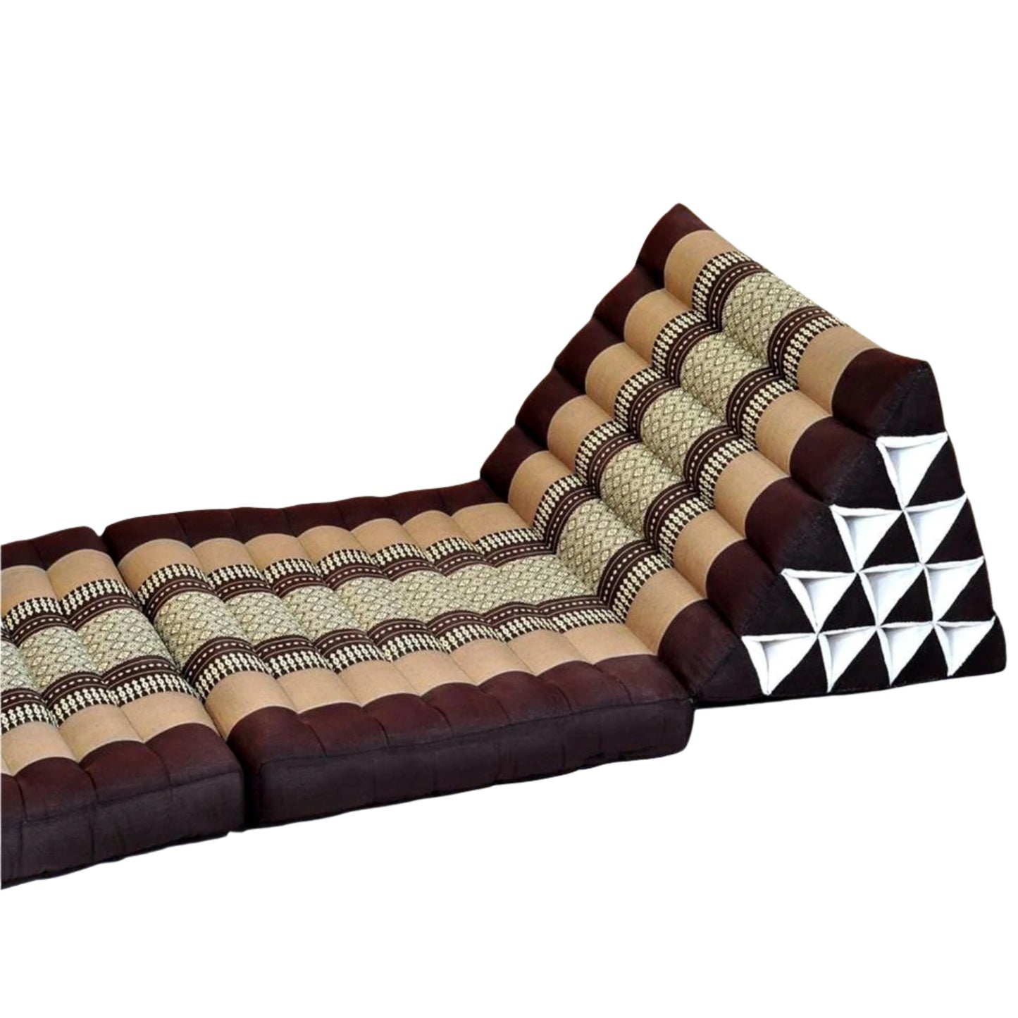Jumbo Thai Triangle Pillow 3‑Fold – Handmade Kapok Daybed Cushion | Fold-Out Floor Mattress