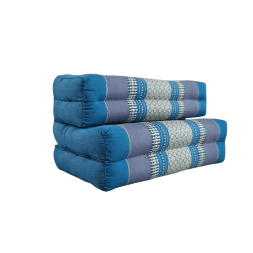 Zafu Meditation Cushion Set - 100% Kapok Fold Out Cushion Yoga Mat Zabuton Traditional Pillow