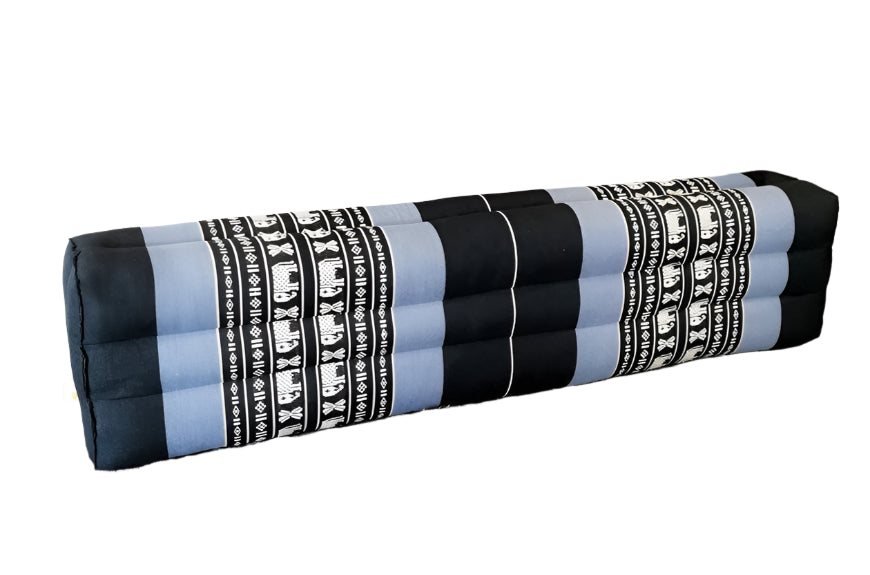 Handmade 80cm Long Yoga Bolster – Organic Kapok Filled Thai Meditation Cushion and Decorative Pillow