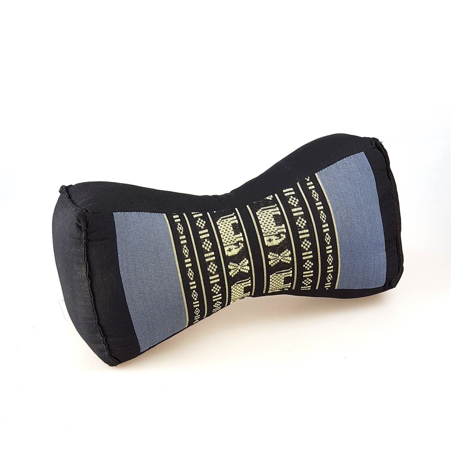Handmade Bone Shape Neck Pillow – Thai Meditation Cushion Filled with Organic Kapok