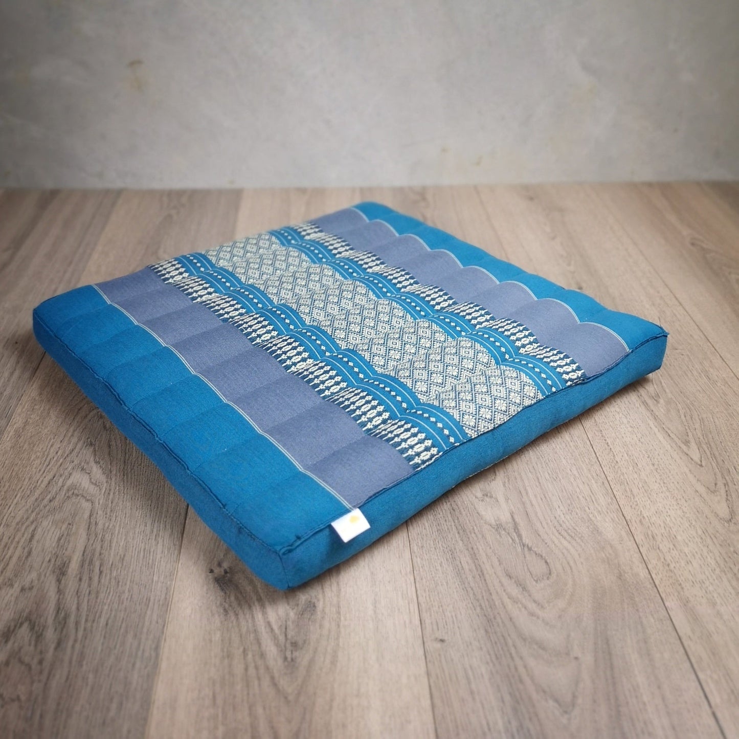 Thai Kapok Meditation Cushion – 50x50cm Square Yoga Seat | Handmade Thai Floor Cushion