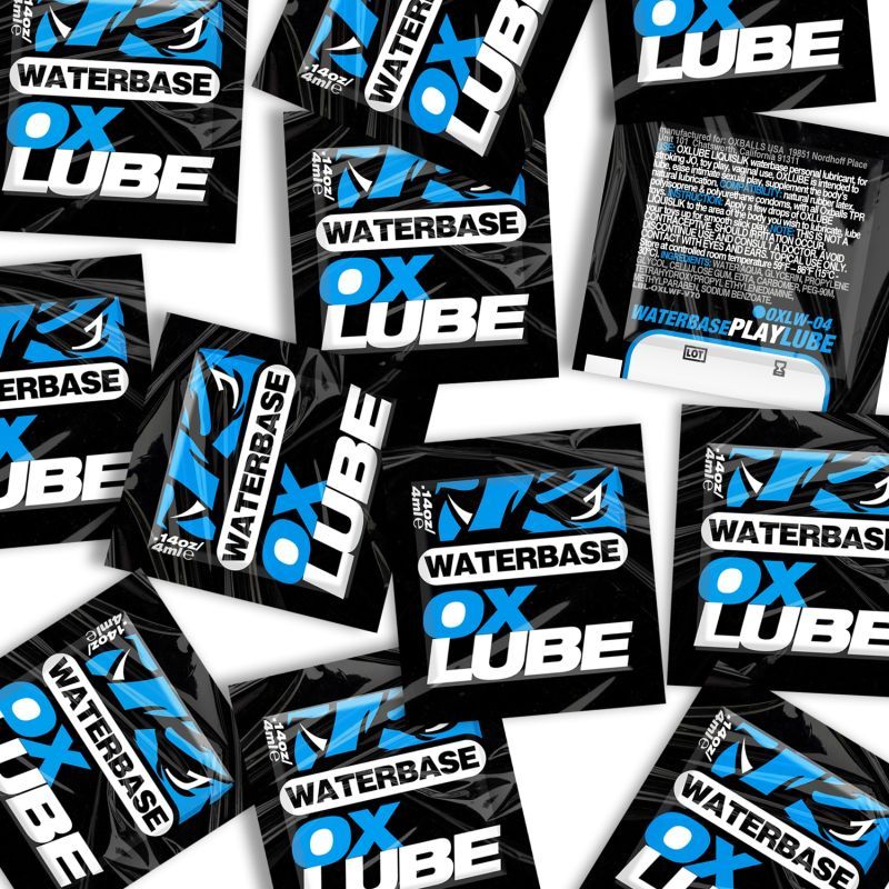 Oxballs Liquislik Water Based Lubricant Sex Toy Safe 50 Pack Sachets