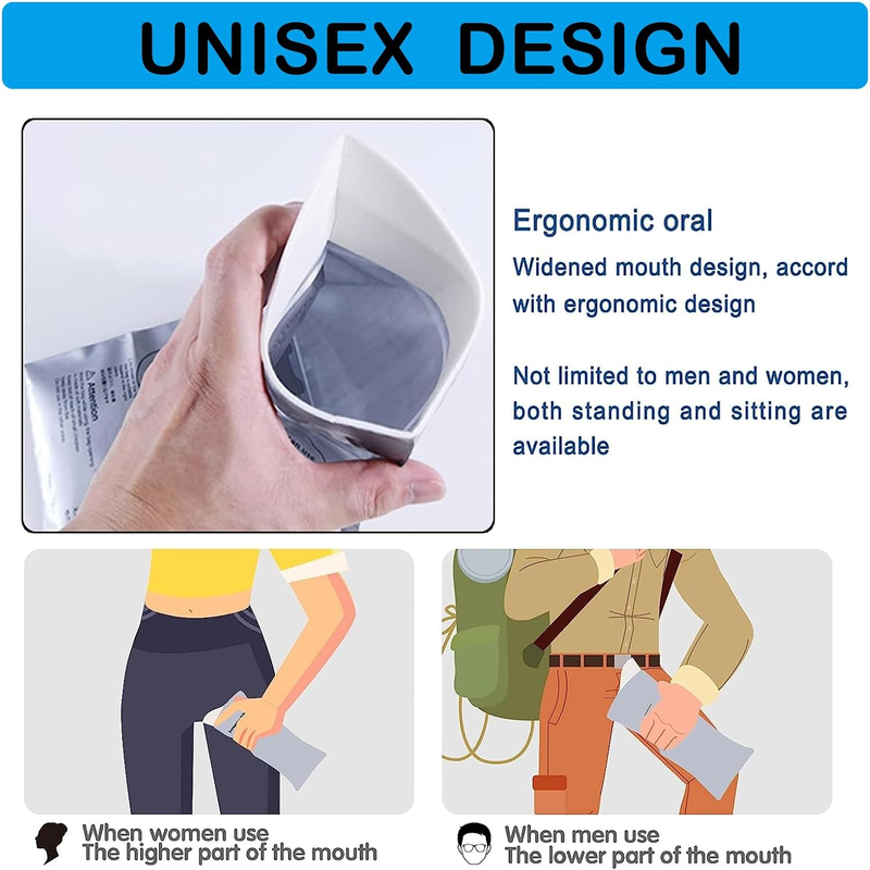 Disposable Emergency Urinal Bags 12-Pack - Portable Pee Bags for Travel & Camping