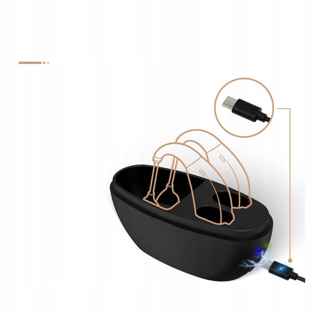 Digital Rechargeable Behind-the-Ear Hearing Aid - Smart Noise Cancellation