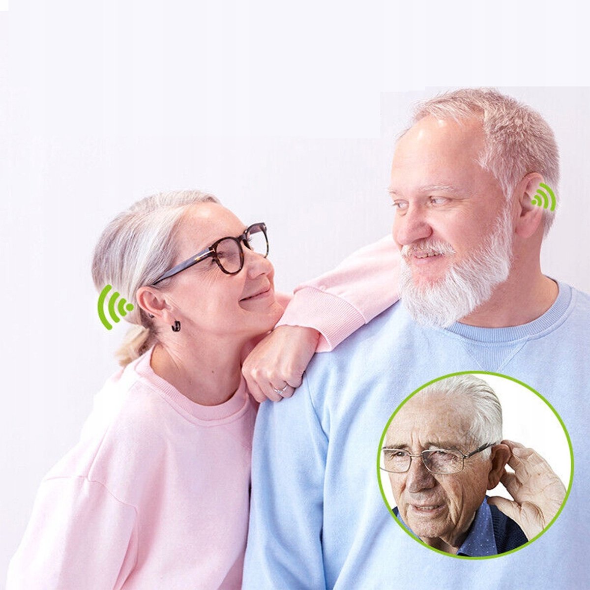 Digital Rechargeable Behind-the-Ear Hearing Aid - Smart Noise Cancellation