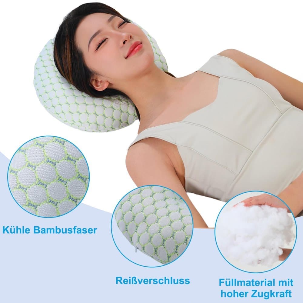 Ear Pillow for Side Sleeping - Comfortable Ear-Friendly Perforated Design Gray
