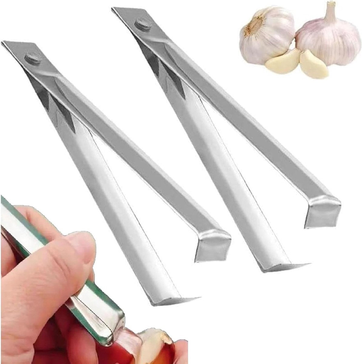 Kitchen Tweezers 2-Pack - Ergonomic Stainless Steel Fishbone Tweezers 10.9cm