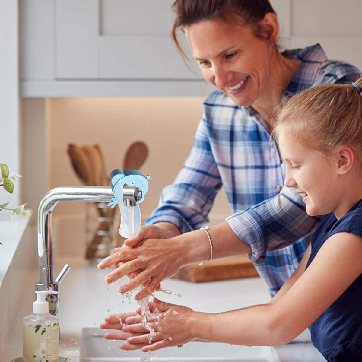 Universal Faucet Extender for Children - Safe Hygienic Tap Spout Attachment