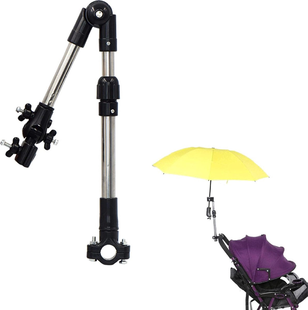 Universal Umbrella Holder 30-45cm - For Wheelchair Scooter & Stroller Black
