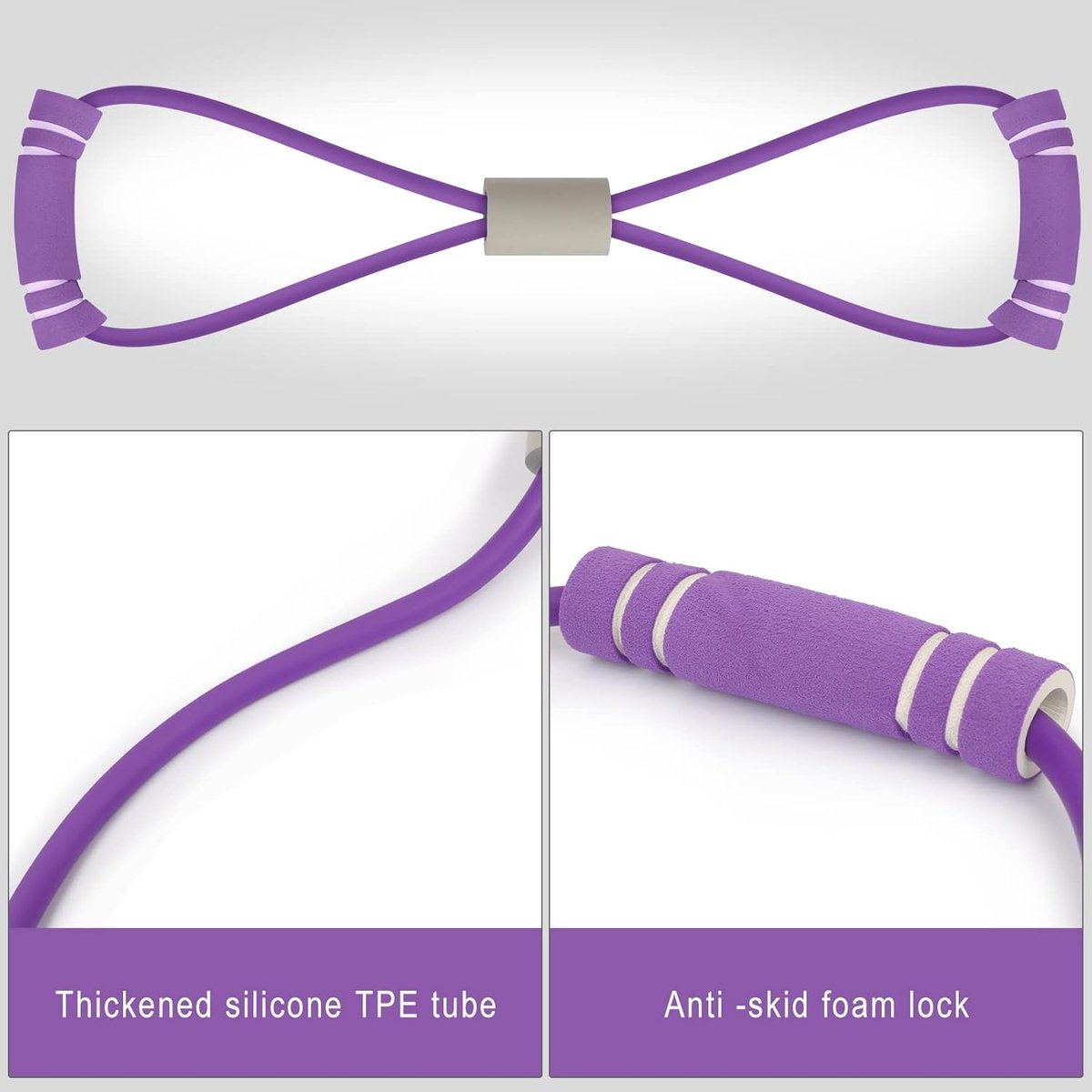 Figure 8 Resistance Bands 2-Pack - Fitness Stretch & Pull Rope Tube