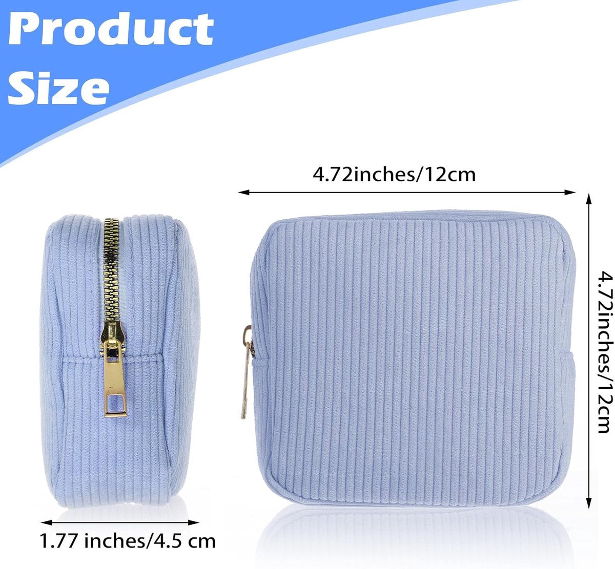 Waterproof Sanitary Pad & Tampon Storage Bag - Menstrual Pouch (Blue)