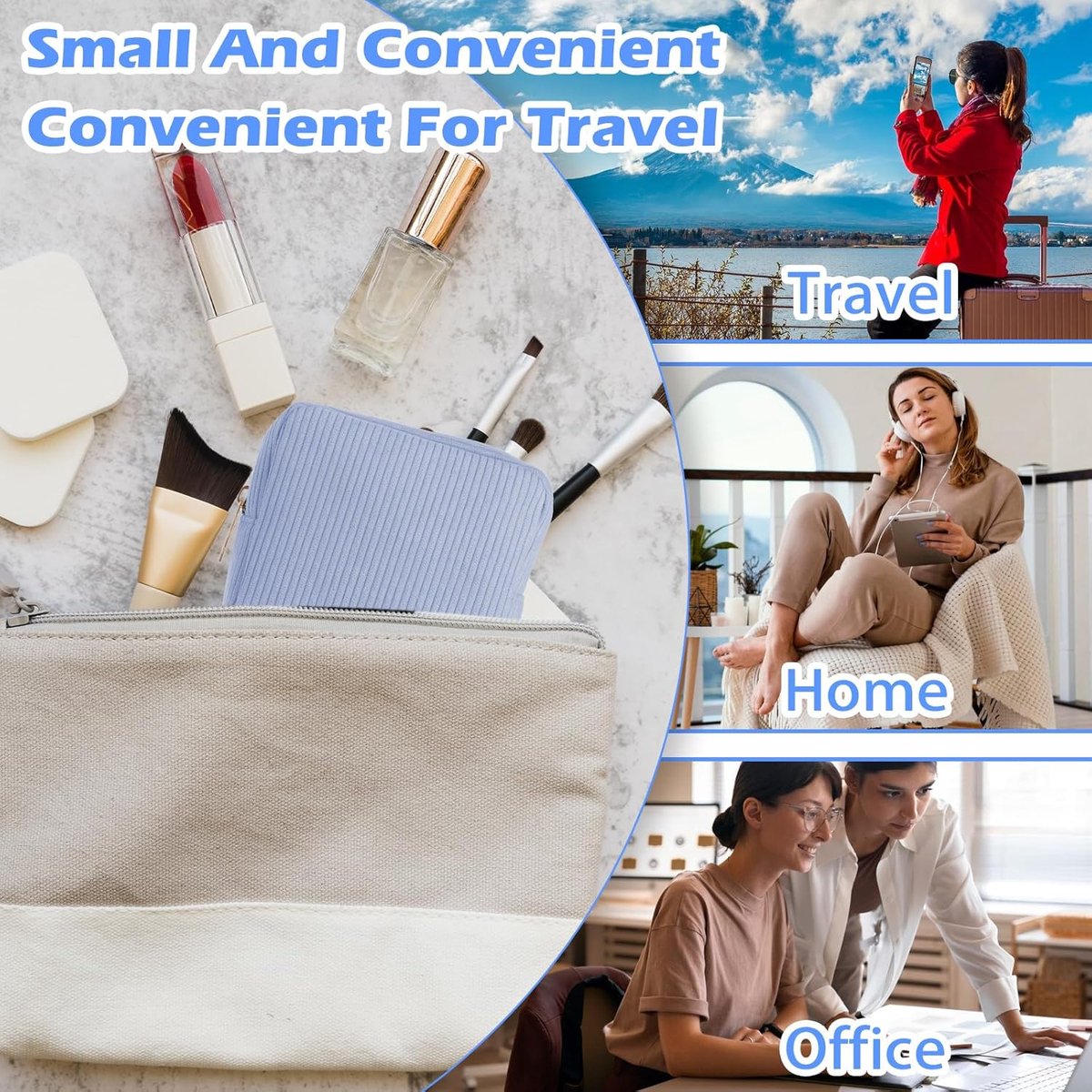 Waterproof Sanitary Pad & Tampon Storage Bag - Menstrual Pouch (Blue)