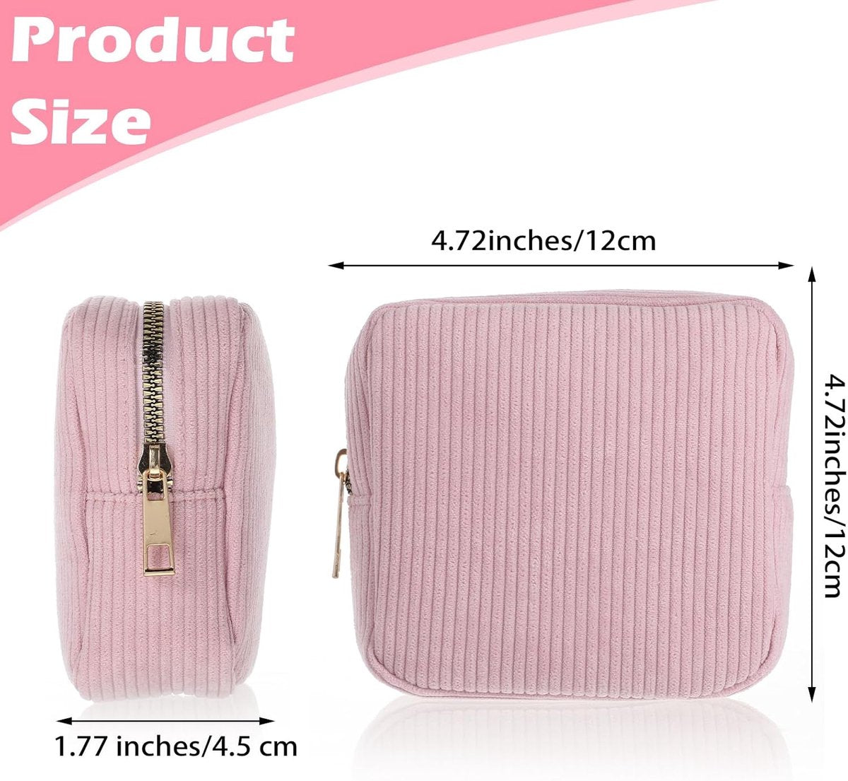 Waterproof Sanitary Pad & Tampon Storage Bag - Menstrual Pouch (Pink)