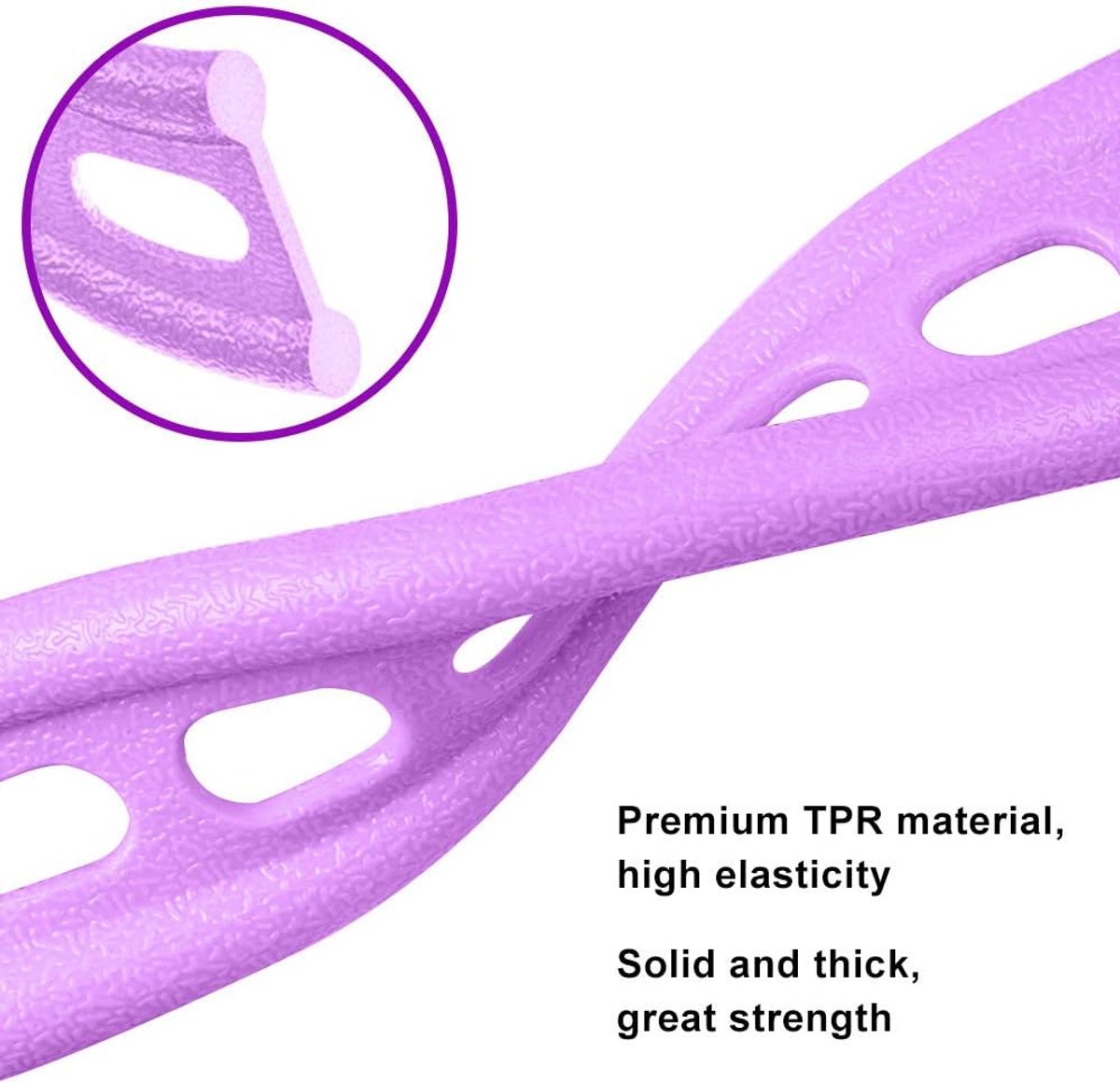 Multifunctional Ab & Leg Resistance Band Trainer - Elastic Tension Cord Purple