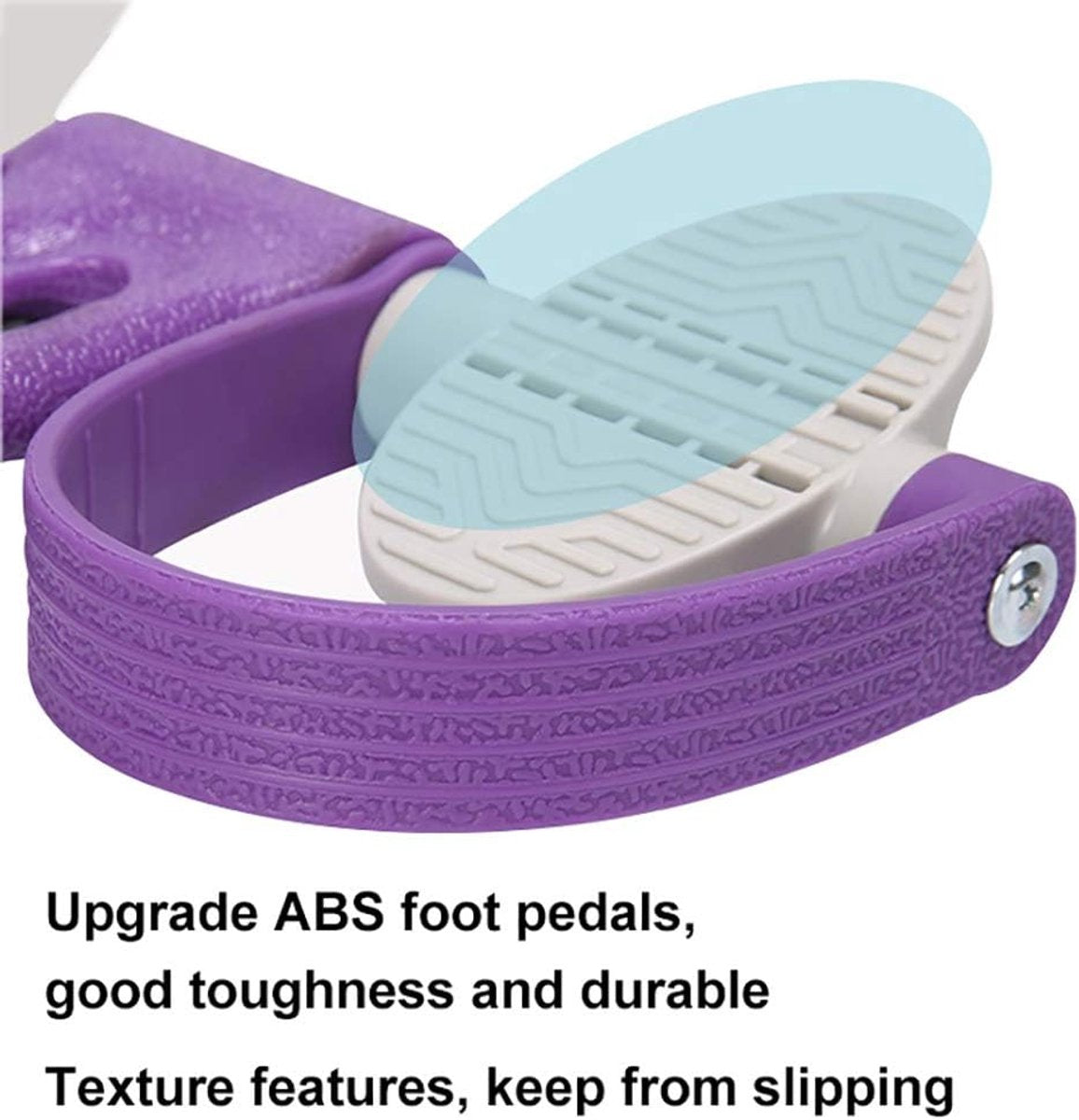 Multifunctional Ab & Leg Resistance Band Trainer - Elastic Tension Cord Purple