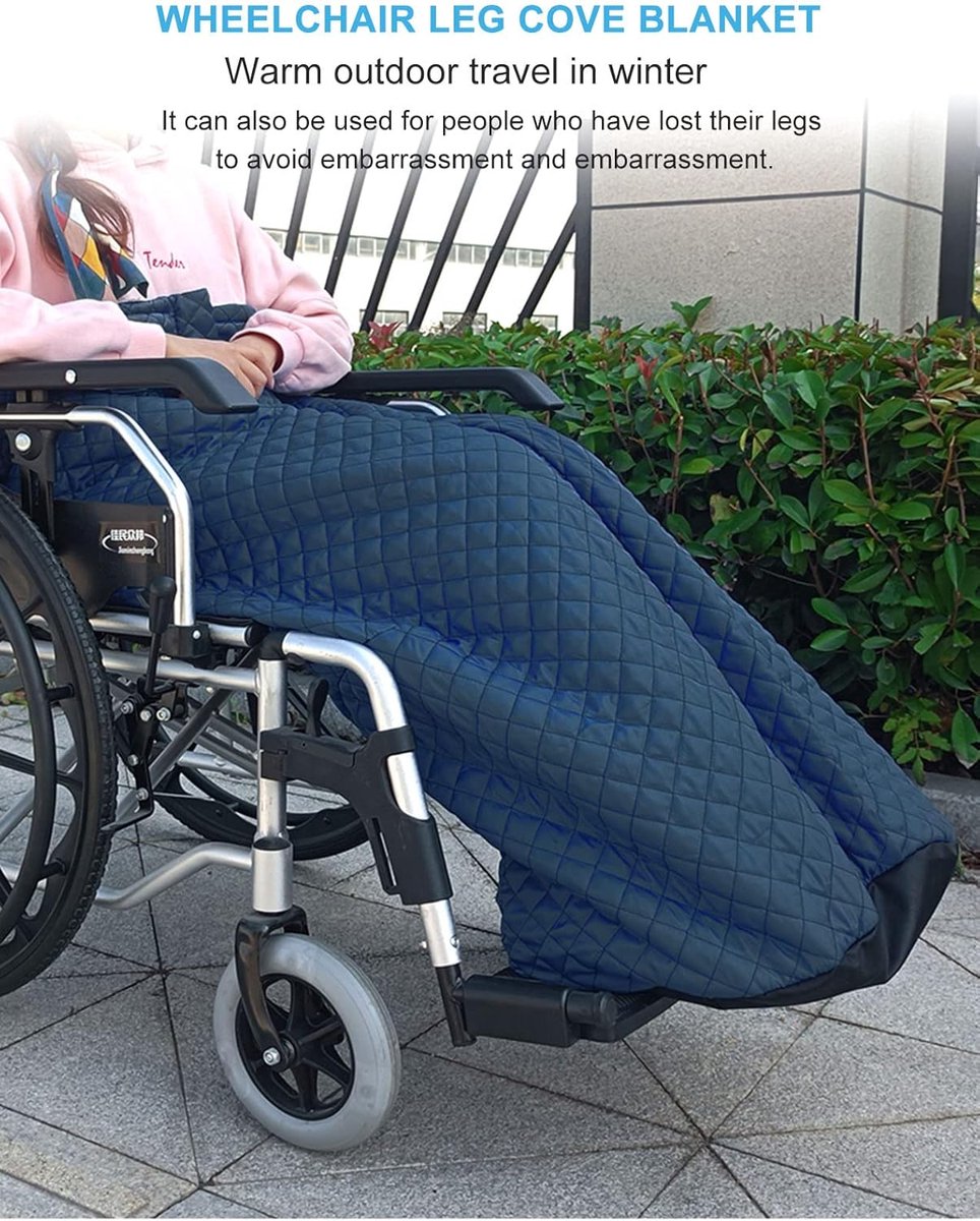 Wheelchair Blanket Footmuff 130x65cm - Wind & Waterproof Cashmere Lined
