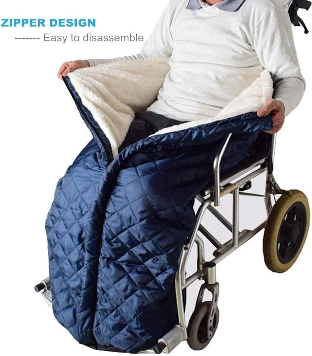 Wheelchair Blanket Footmuff 130x65cm - Wind & Waterproof Cashmere Lined