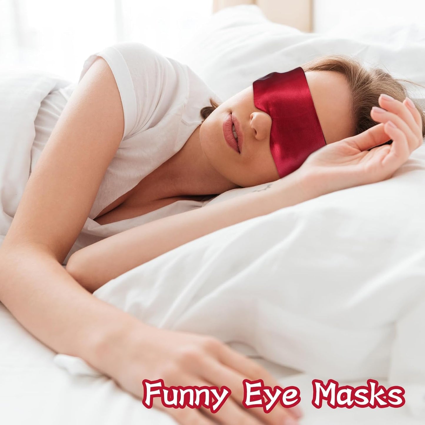 Satin Blindfold 4-Pack 57 - Soft V-Shaped Sleep Eye Mask for Adults & Meditation