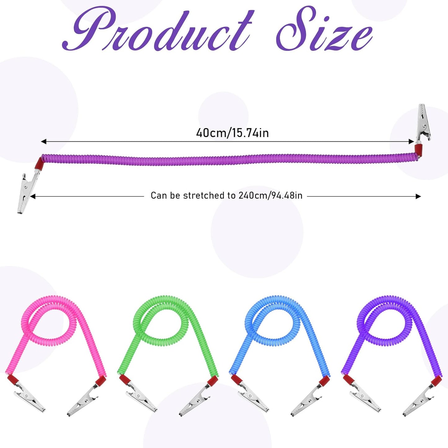 4Pcs Bib Holder Clip Dental Napkin Clip, Neck Chains with Metal Clips for Dental Clinic, Colorful Dentist Bib Holder Clip Napkin Dental Bib Clips for Bibs Face Cover Kids Adult and Elderly