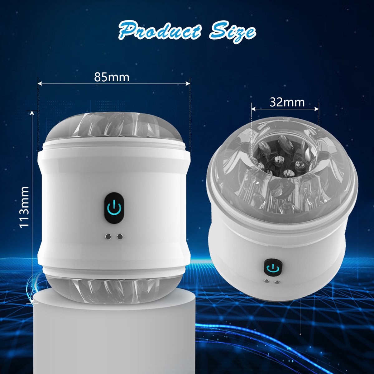 Automatic Vibrating Penis Trainer - Men's Masturbator with Suction Rechargeable