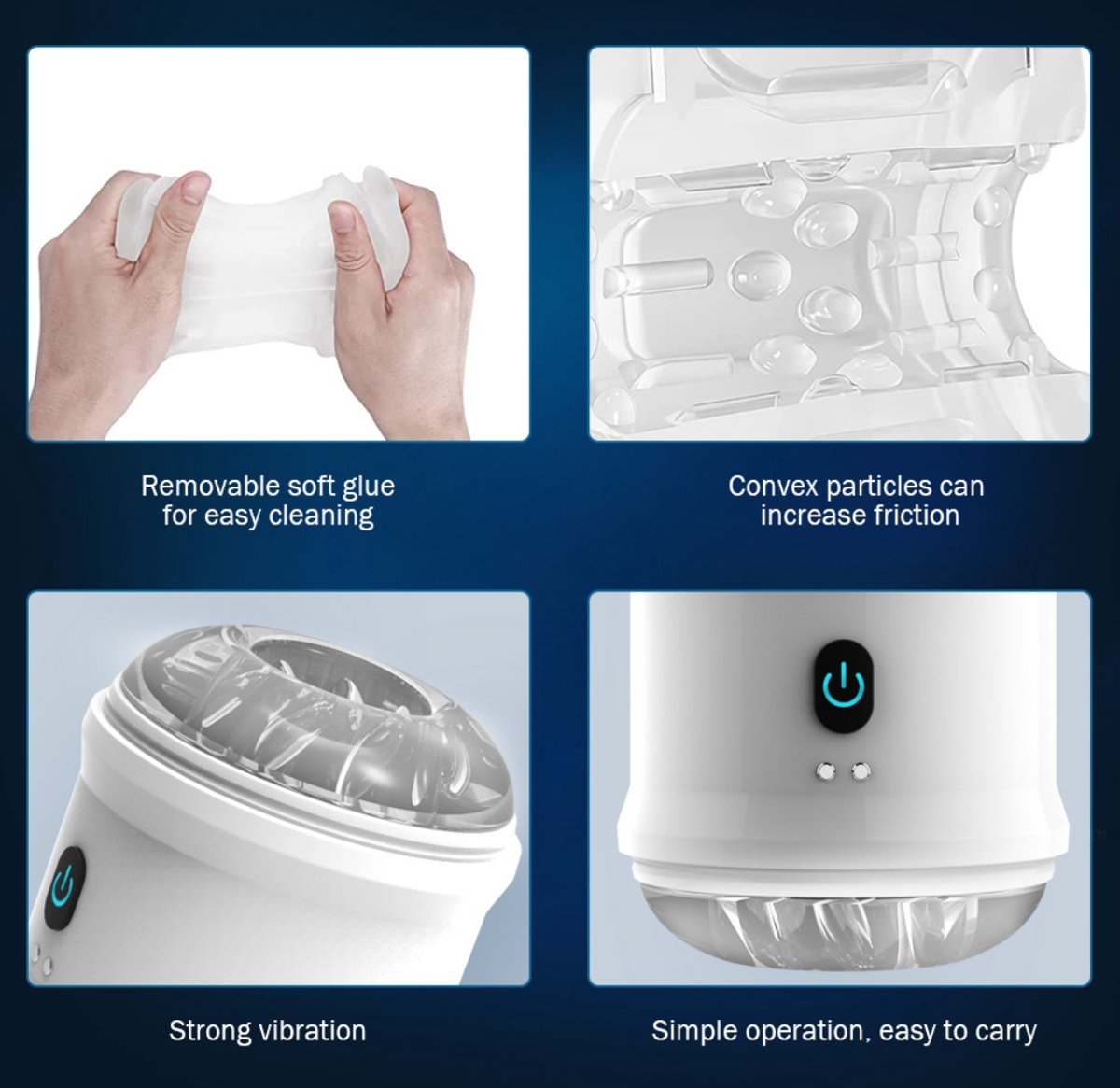 Automatic Vibrating Penis Trainer - Men's Masturbator with Suction Rechargeable