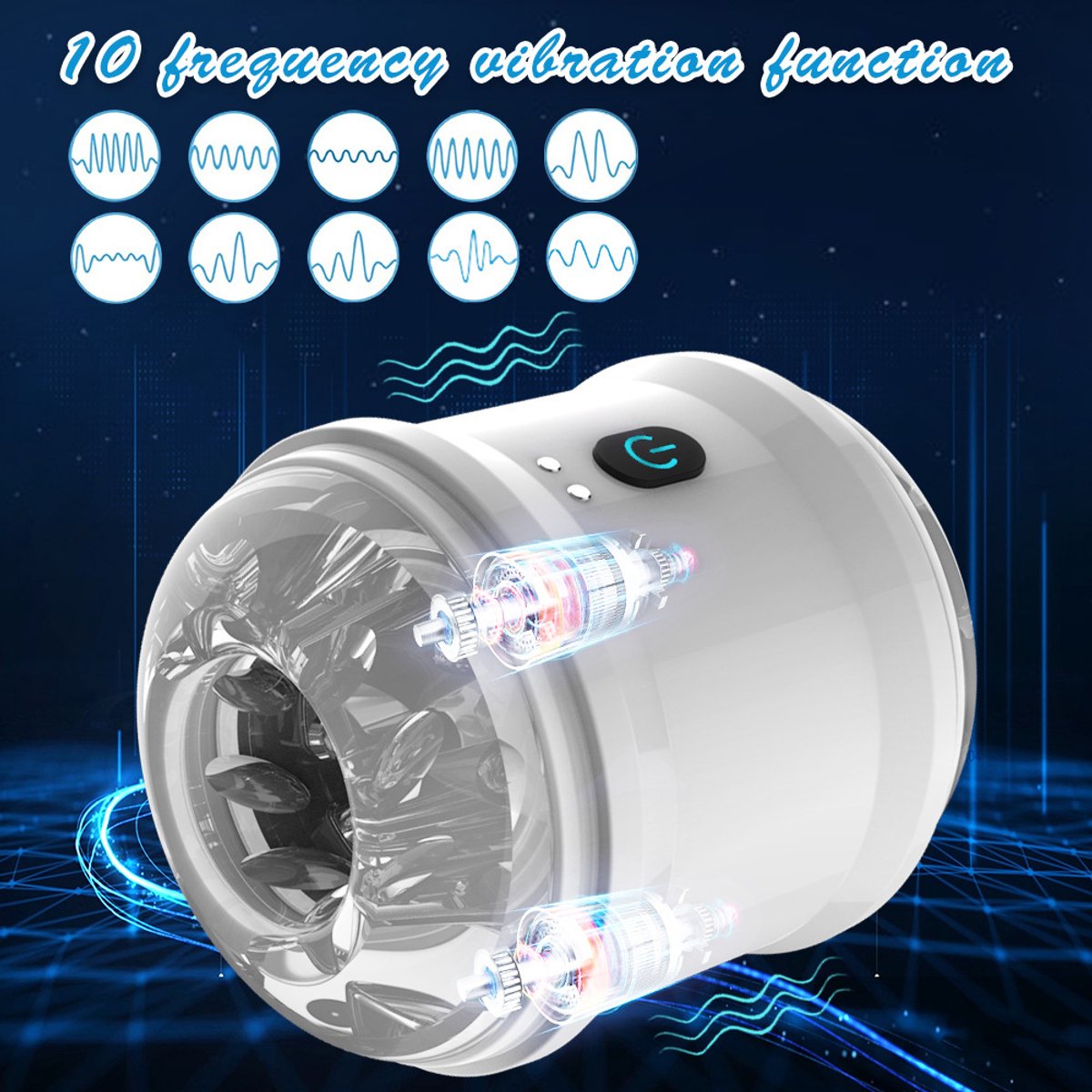 Automatic Vibrating Penis Trainer - Men's Masturbator with Suction Rechargeable