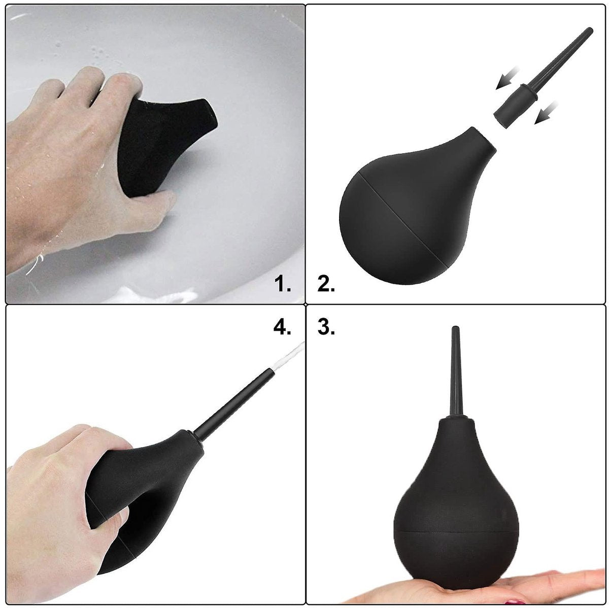 Reusable Silicone Enema Shower - Safe & Comfortable Nozzle for Men & Women