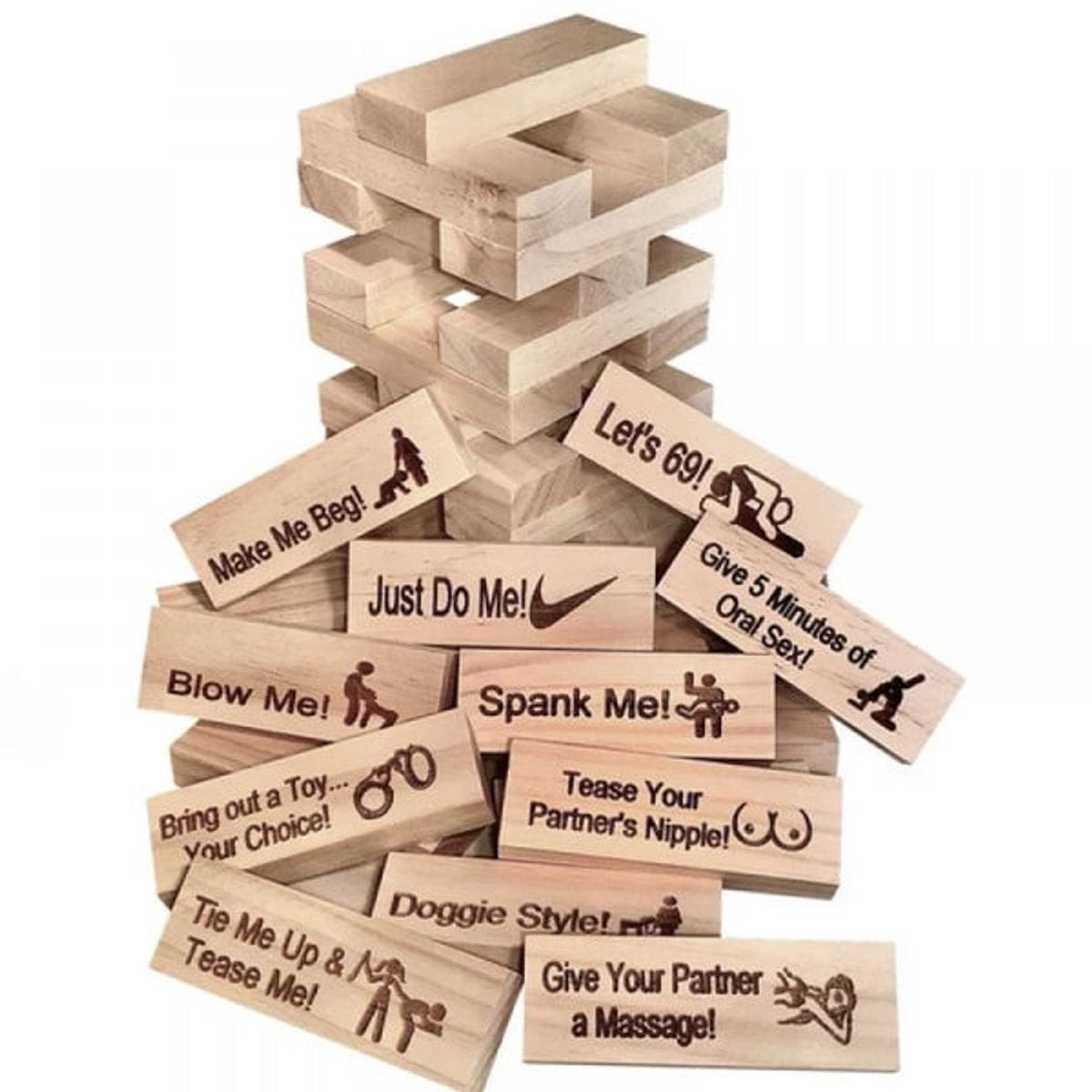 Erotic Jenga Tower Game for Couples - Adult Valentine's Day Gift