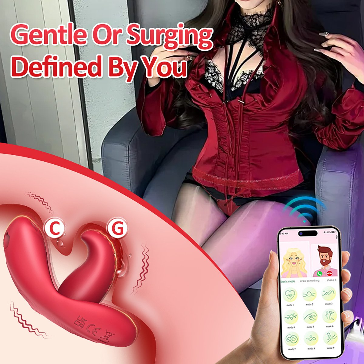 App-Controlled Thrusting Vibrator - Remote Vibrating Panties for Couples