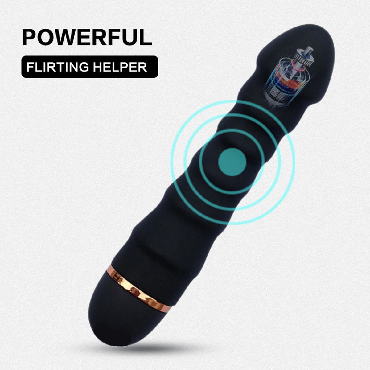 G-Spot Clitoral Vibrator - AV Massager Dildo for Women (Black)