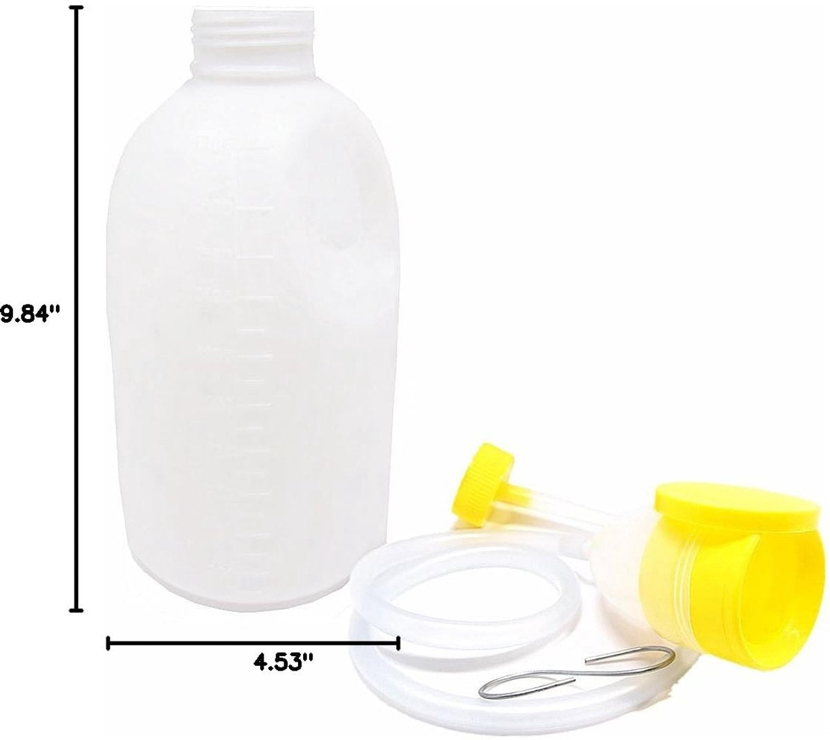 Male Urinal 1700ml - Large Anti-Splash Pee Bottle with Lid Reusable