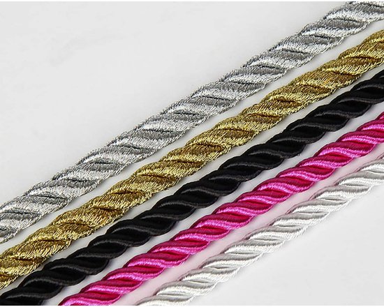 Braided Twisted Rope 10m 8mm - Strong Multi-Purpose Shiny Hemp Rope