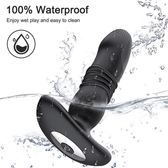Retractable Vibrating Anal Plug - Wearable Unisex with Remote Control