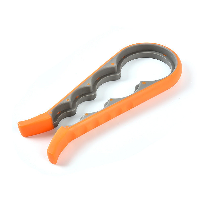 Multifunctional Jar & Bottle Opener - Non-Slip Kitchen Aid for Elderly (Orange)