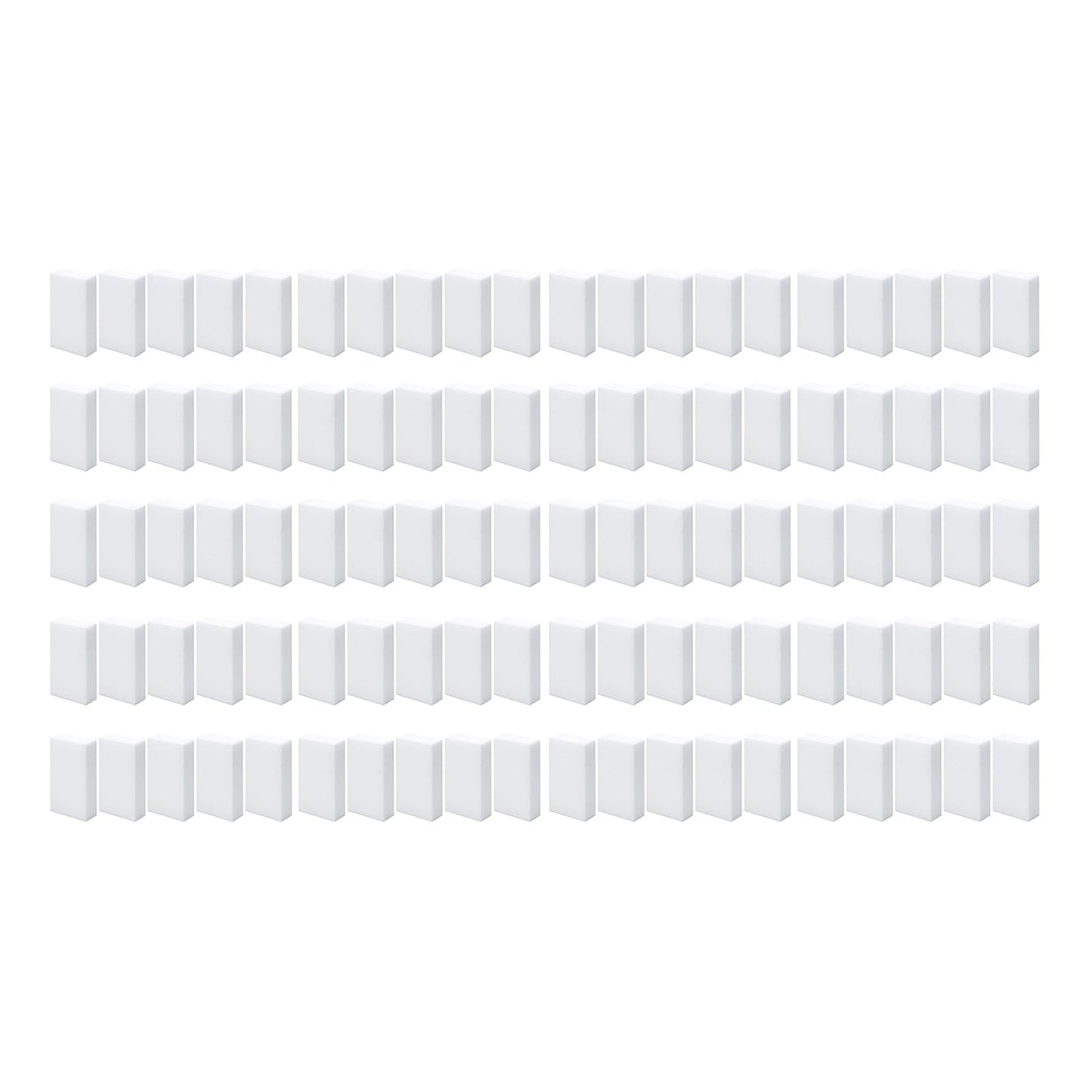 Melamine Cleaning Sponges 100-Pack - Magic Eraser Foam 3-Piece Format