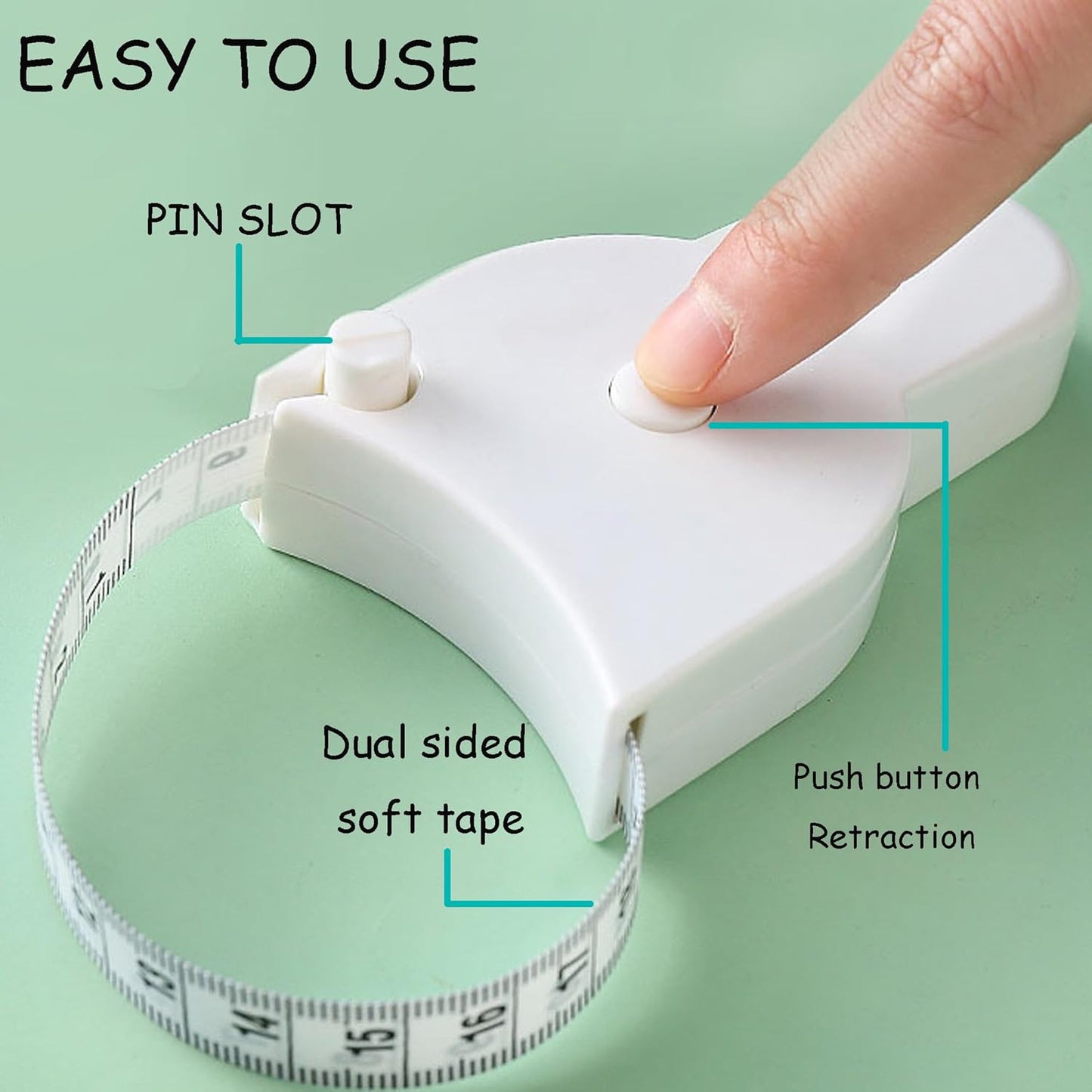 Body Measuring Tape - Roll-Up Tailor's Tape for Waist Fitness & Body Measurement