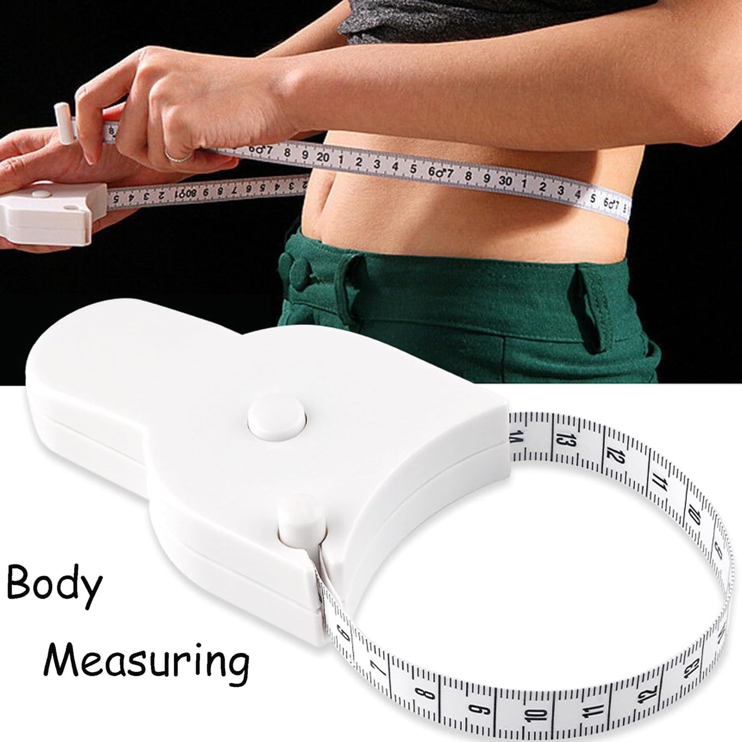 Body Measuring Tape - Roll-Up Tailor's Tape for Waist Fitness & Body Measurement