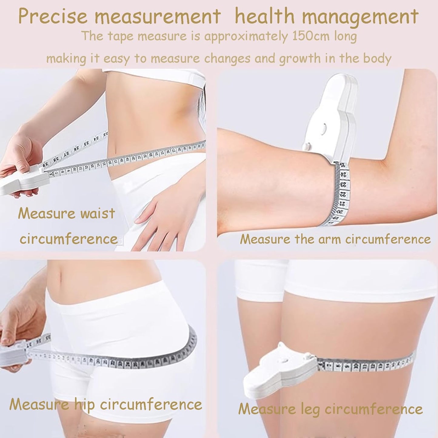 Body Measuring Tape - Roll-Up Tailor's Tape for Waist Fitness & Body Measurement