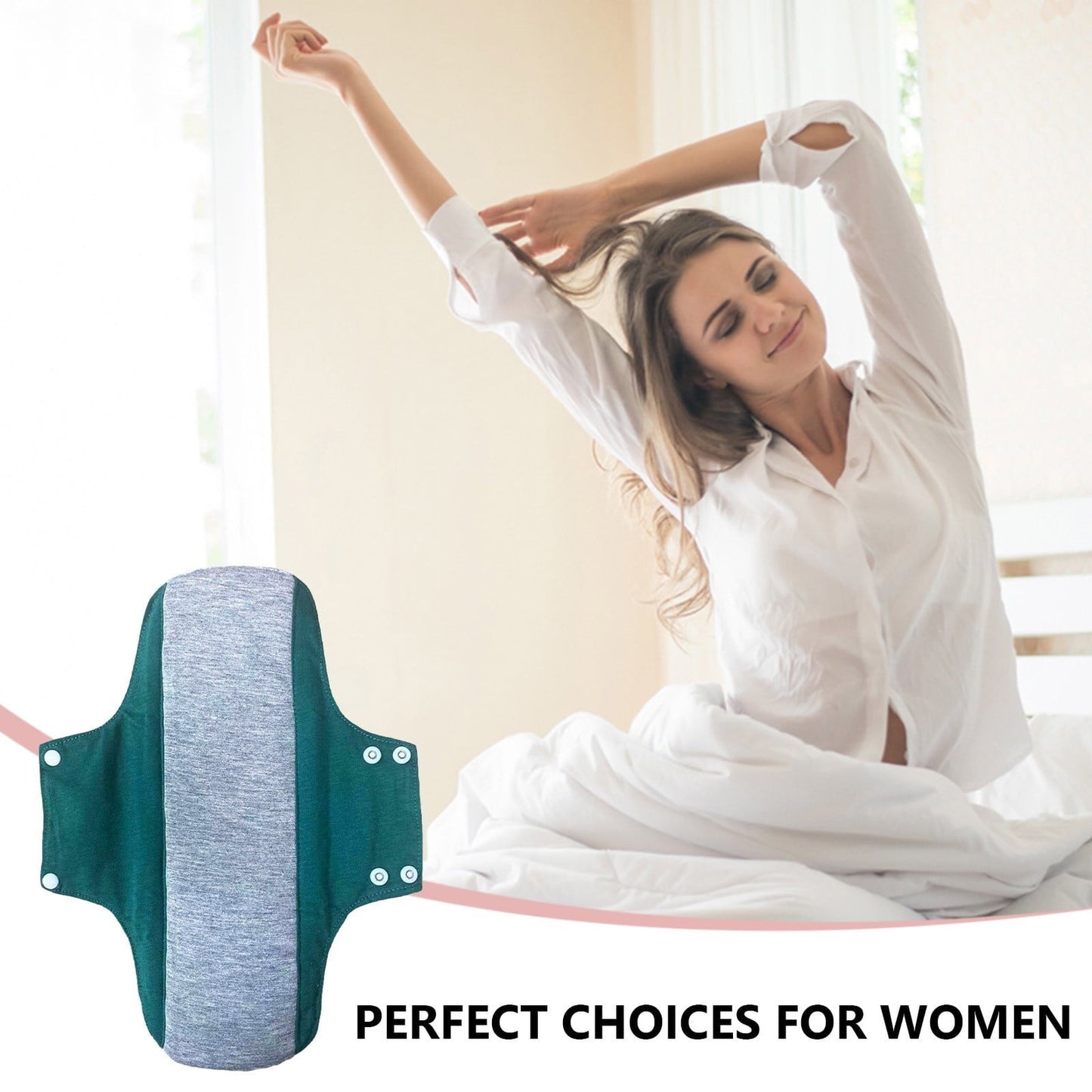 Reusable Cotton Incontinence Pads 20x23cm - Washable Leak-Proof Menstrual Pad (A)