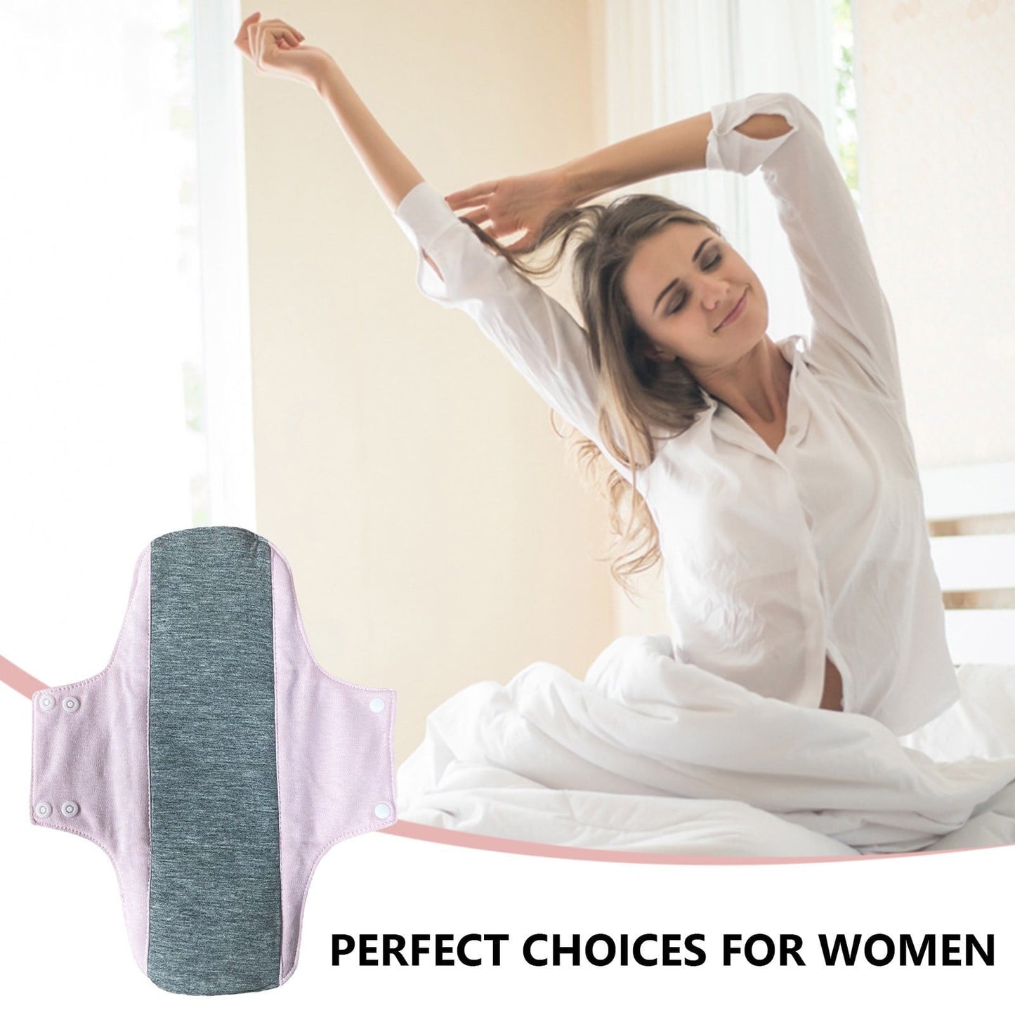 Reusable Cotton Incontinence Pads 20x23cm - Washable Leak-Proof Menstrual Pad (C)