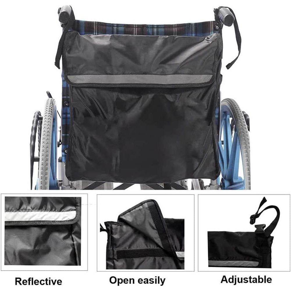 Wheelchair Pouch Bag - Backpack Storage for Rollator & Wheelchair Accessories