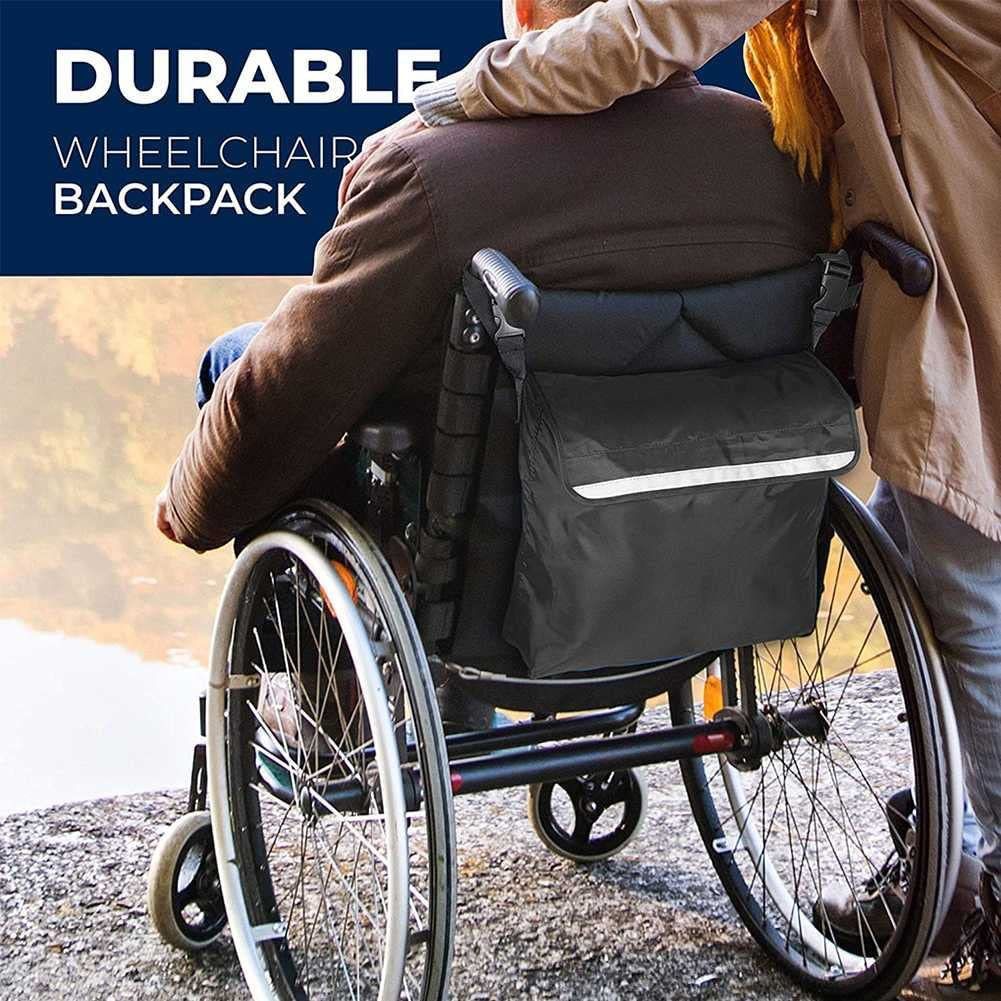Wheelchair Pouch Bag - Backpack Storage for Rollator & Wheelchair Accessories