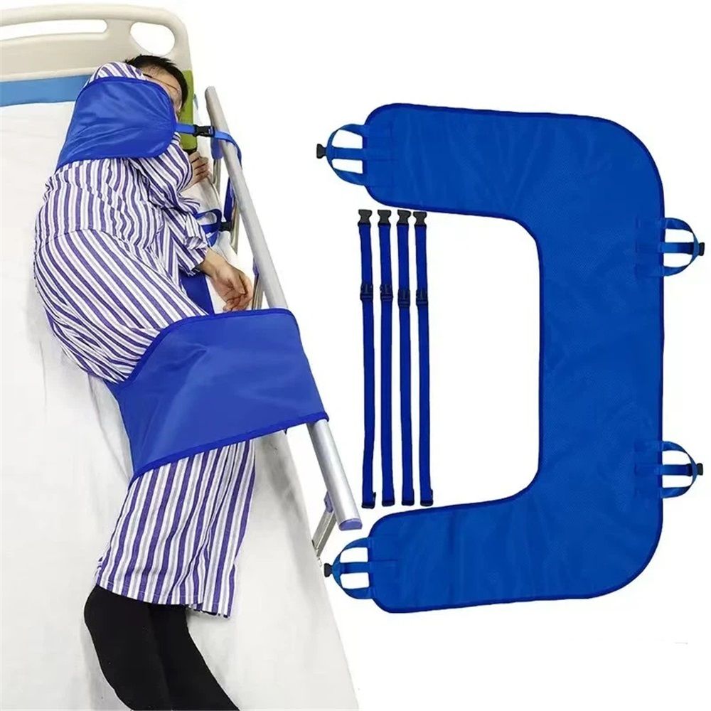 U-Shaped Repositioning Transfer Sheet - Multipurpose Bed Pad with Handles