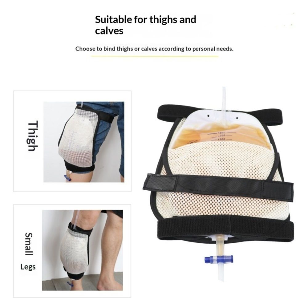 Leg Bag Mesh Holder with Pocket - Catheter Stabilizer for Men & Women