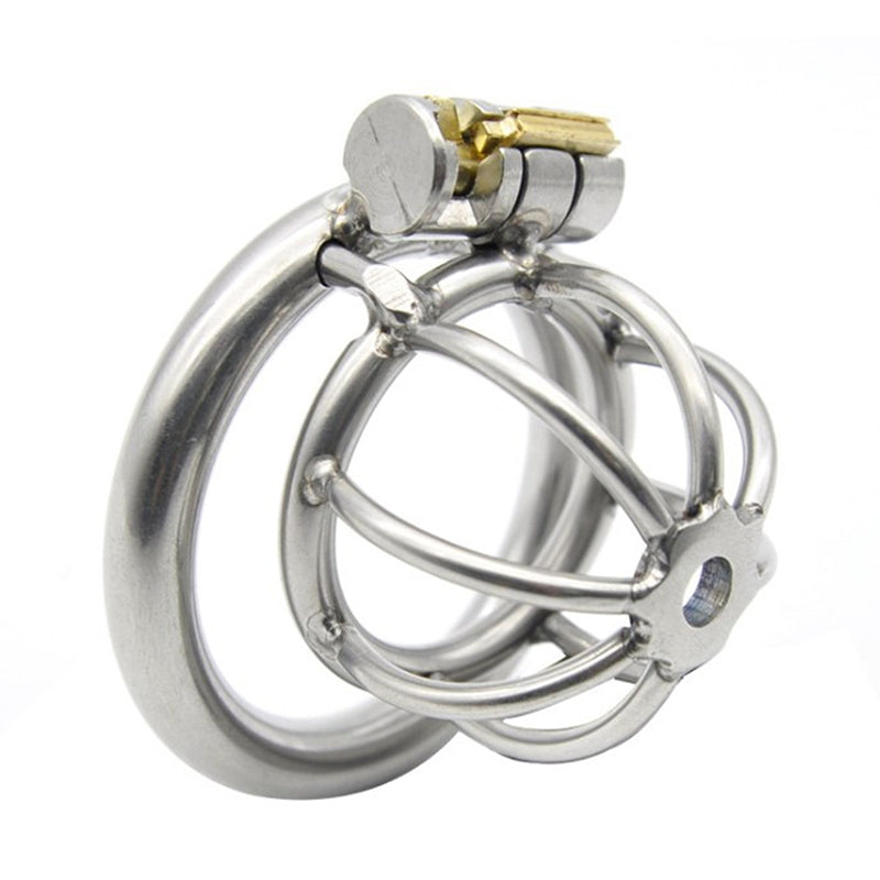 Stainless Steel Male Chastity Cage with Spikes - Perfect 40mm